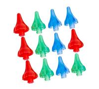 POPETPOP Kit de 12 Puntas para Limpieza de Oídos Boquillas de Irrigación Flujo de Agua Preciso Accesorios Reutilizables Colores Verde Azul y Rojo Ideales para Lavado Cómodo y Seguro