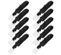 POPETPOP Kit de 30 Correas para Enrollador de Manta Solar de Piscina | Nailon y Plástico Negro, Placas, Hebillas y Clips Incluidos, para Piscina sobre Tierra y Suelo Blando