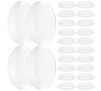 POPETPOP Kit de 60 Lentes Dobles Convexas de Acrílico Transparente para Enseñanza de Física, Fáciles de Usar y Estimulantes para Proyectos Didácticos Escolares