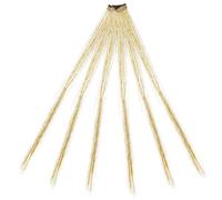 POPETPOP Kit de Extensiones de Cabello Oropel y Brillo en Color Champán, 6 Piezas Clip para Peinados Creativos en Fiestas y Eventos Sociales