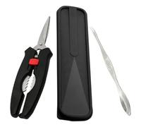 POPETPOP Kit de Herramientas Diseño Único de Acero Inoxidable Tenedor y Alicates y Caja de Almacenamiento Fácil y Práctico para Comer Cangrejos para Mariscos