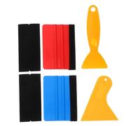 POPETPOP Kit de Herramientas para Vinilo de Coche Rascadores de Plástico con Borde de Fieltro para Aplicación y Alisado de Láminas y Tintado de Ventanas Resistentes y Versátiles