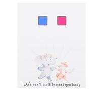 POPETPOP Kit de Libro de Visitas para Shower Árbol de Huellas Dactilares, 1 Cartel de Revelación de Género E3-1, 2 Tintas Azul y Rosa, Decoración para Fiestas de Revelación de Género,