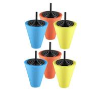 POPETPOP Kit Esponjas Pulidoras para Coche, Removedor de Rayones de Coche, Almohadilla de Pulido para Taladro, 6 Piezas, para Cubos de Rueda y Metal