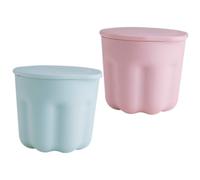 POPETPOP Kit Limpiador para Pinceles de Maquillaje 2 Piezas Tamaño Medio Recipientes de Silicona Flexibles para Limpieza y Secado Herramientas de Belleza Uso Profesional y Diario