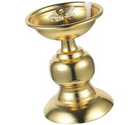 POPETPOP Lámpara de Aceite Lámpara de Queroseno Ajustable Fácil de Usar de Aleación Dorada Adorno Retro Elegante y Atractivo para Fiesta y Hogar