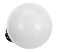 POPETPOP Lámpara de Poste Exterior de Acrílico Redonda con Base Pantalla de Luz Suave para Jardines y Patios Diseño Elegante para Iluminar Puertas y Accesos