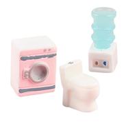 POPETPOP Lavadora Mini Inodoro Mini en Resina Decoración Realista para Juguetes y Muebles