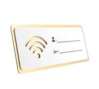 POPETPOP Letrero Acrílico de Wifi Reutilizable con Adhesivo Fuerte Cartel de para Tiendas Públicas