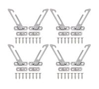 POPETPOP Limitador de Seguridad para Ventanas Abatibles de Acero Inoxidable 8 Piezas 4 Izquierdos 4 Derechos Dispositivo de Control de Apertura para Protección Infantil y Ventilación