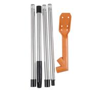 POPETPOP Limpiador de Canalones con Cabezal Ajustable de 120 Grados y Cuchara de Plástico en Forma de Cuchara para Limpieza de Hojas en Escenarios Industriales y Comerciales