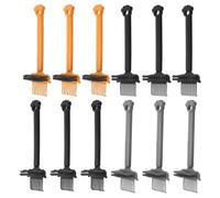 POPETPOP Limpiador de Cepillos y Peines 12piezas de Plástico Mango Ergonómico para Eliminar Pelos y Polvo en Hogar y Salón
