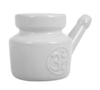 POPETPOP Limpiador Nasal de Cerámica de 350 Ml para Irrigación Profunda, Fácil de Usar, Adecuado para Yoga y Cambios Estacionales, Botella de Color Claro Estética y Elegante