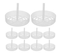 POPETPOP Limpiador ultrasónico de mini cesta, cesta de limpieza de relojes ultrasónica, plástico, 50 unidades, 5,2 x 5,2 x 4,5 cm, mango alargado, para accesorios y piezas pequeñas, uso en