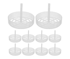 POPETPOP Limpiador ultrasónico de mini cesta, cesta de limpieza de relojes ultrasónica, plástico, 50 unidades, 5,2 x 5,2 x 4,5 cm, mango alargado, para accesorios y piezas pequeñas, uso en