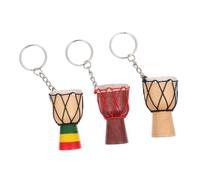 POPETPOP Llavero de Africano Mini Tambor Djembe, Hecho de Madera y Cuero de Oveja, Souvenir de Viaje Práctico Tacto Cómodo para Uso Diario Varios estilos