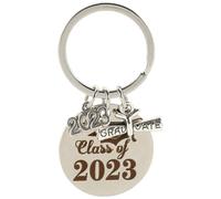 POPETPOP Llavero de Graduación 2023 en Acero Inoxidable Diseño de Letras, Color Plata, para Bolso y Llaves, Obsequio Significado Conmemorativo para Graduados