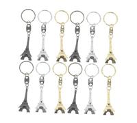 POPETPOP Llavero Torre Eiffel Metálico 12 Piezas Aleación De Zinc Multicolor Colgante Decorativo Para Evento y Regalos Hogar