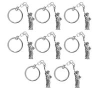 POPETPOP Llaveros de Metal Decorativos Estatua Libertad 8 Piezas, Colgantes Patrióticos para Mochila y Bolso, Recuerdos del 4 de Julio y Premios de Carnaval, Accesorios de Fiesta