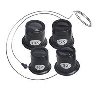 POPETPOP Lupa Artesanal Manos Libres para Joyeros Lentes de Vidrio y Plástico, Herramienta Cómoda y Desmontable para Reparación de Relojes en Uso Industrial y Sector Color Aleatorio