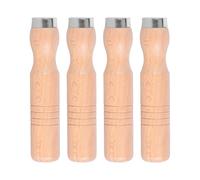 POPETPOP Mango de Escofina de Madera de Color Rojo para Lima de Corte 10-16 Pulgadas 4 Piezas Mango Ergonómico Resistente al Impacto para Herramientas Manuales y Carpintería