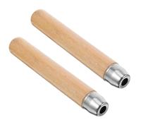 POPETPOP Mango para trabajar la madera, 2 piezas, mango de hierro y madera, orificio redondo de 8 mm, uso en herramientas de reemplazo