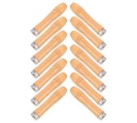 POPETPOP Mangos De Madera Para Tenedores De Barbacoa 14 Piezas Antideslizantes Repuestos Para Brochetas Y Parrilla Con Diseño Ergonómico Para Barbecues Y Outdoor Picnics