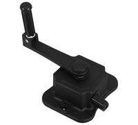 POPETPOP Manivela para Tendedero de Ropa Acero Inoxidable Negro, Manual Fácil y Compatibilidad para Tendedero de Balcón y Polea de Techo Orificio de 85mm