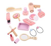 POPETPOP Maquillaje Niñas Madera Realista Kit Pretend Play Princesa Juguetes Tocador Creativo para Imitación Regalo Cumpleaños Niñas