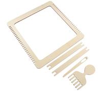 POPETPOP Máquina de Tejer de Madera para Kit DIY para Tapiz Tejido Telar Cuadrado Multifunción Herramienta de Tejido Manual Suministros para Manualidades y Decoración del Hogar