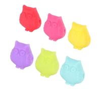 POPETPOP Marcadores de Vasos Diseño de Búho de Silicona Reutilizables 6 Piezas Antideslizante para Identificar Copas Paquete de Color Aleatorio Varios Varios estilos