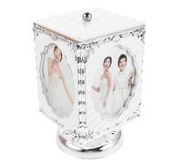 POPETPOP Marco de Fotos Musical Giratorio de 5 Pulgadas con Caja de Música Soporte Decorativo Vintage para Bodas y Dormitorio Marco Creativo para Fotos con Sonido Nítido