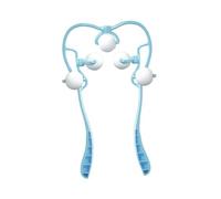 POPETPOP Masajeador De Cuello Manual 5 Rodillos, Portátil Azul, Herramienta De Masaje Para Cervicales y Hombros, Alivio De Puntos De Presión, Uso Personal Para Relajación y Cuidado Del Cuello