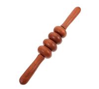 POPETPOP Masajeador de Mano de Madera 4 Rodillos, Palo de Masaje Portátil para Cuerpo, Espalda, Abdomen y Piernas, Herramienta de Relajación y Fitness, Rodillo de Masaje para Mejorar
