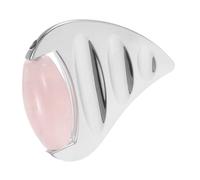 POPETPOP Masajeador Facial Gua Sha de Acero Inoxidable Rodillo y Piedra de Cristal Herramienta Ergonómica para Esculpir Mentón y Mandíbula Cuidado Facial Portátil para Spa y Uso Diario