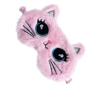 POPETPOP Máscara de Ojos de Gato Peluche Antifaz para Dormir Diseño de Dibujos Animados Hora del Almuerzo Descanso Nocturno Cubre Ojos para Dormir Encantador