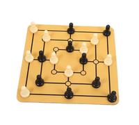 POPETPOP Mesa Familiar Nine Mens Morris Portátil con Tablero Multifuncional de Material Tipo Alfombrilla Set Educativo para Desarrollo Estratégico y Diversión Reuniones