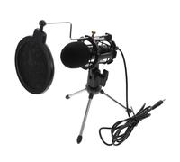 POPETPOP Micrófono de Condensador para Pc y Juegos, Tecnología de Reducción de Ruido, Conexión Plug and Play, Adecuado para Grabación de Podcast y Streaming en Estudio Doméstico