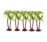 POPETPOP Mini figuras de árbol de árboles artificiales: 5 piezas de decoración para magdalenas, plantas artificiales para casa de muñecas, jardín, al aire libre, cumpleaños, suministros de fiesta