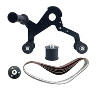 POPETPOP Mini Lijadora de Banda Portátil para Metales Mango, Multifuncional para Pulido y Rectificado de Tubos, Accesorio Resistente Rueda Guía de Polímero y Resorte de Alta Tenacidad,