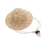 POPETPOP Mini Sombrero de Trenzado para Muñecas y Mascotas Accesorio Decorativo y Complemento DIY para Manualidades y Fotografía Pequeño