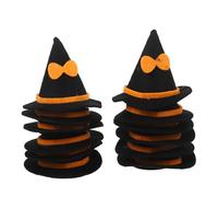 POPETPOP Mini Sombreros de Bruja para Botella de Halloween 12 Unidades Grandes de Fieltro Decoración DIY para Fiestas Tapas Reutilizables para Botellas Accesorio Festivo para Ambiente