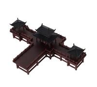 POPETPOP Miniatura Pabellón Chino Modelo Arquitectura Antigua Decoración Jardín Exterior y Acuario Ornamento Tradicional para Paisajes Micro Zen