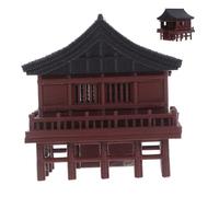 POPETPOP Miniature Pavilion Figurine For Zen Garden Plastic Micro Landscape Ornament Japanese Aquarium Decoration Stress-Relief Desktop Accessory For Home Office