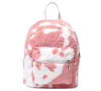 POPETPOP Mochila de Peluche para Mujer Diseño de Vaca, Ligera y Cómoda, Estilo Casual y Multifuncional Adecuado para Vacaciones y Paseos Amigas