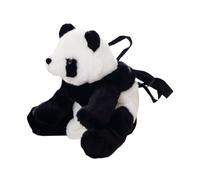 POPETPOP Mochila Infantil de Peluche Panda Adorable con Gran Capacidad Diseño de Personaje Divertido para Bolsa de Almacenamiento de Juguetes Suave y Duradera Cremallera Metálica