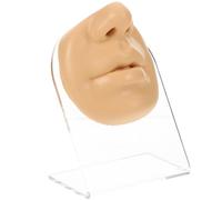 POPETPOP Modelo de Cara y Nariz para Práctica de Perforación 1 Unidad Tamaño Mediano Silicona Color Piel Uso Profesional Entrenamiento de Piercing Exhibición de Perforaciones