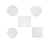 POPETPOP Molde de Resina de Silicona Antiadherente 5 Piezas Reutilizable y Fácil de Desmoldar para Posavasos Mosaico Irregular Blanco para Manualidades DIY