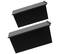 POPETPOP Molde para Pan con Tapa Deslizante de Acero al Carbono, Molde para Tostar Reutilizable, Diseño sin Costuras y Uso Versátil, Paquete de 2 Piezas