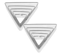 POPETPOP Moldes para Galletas DIY Fáciles de Usar y Limpiar Set de 10 de Acero Inoxidable en Forma Triangular Ideales para Repostería Casera y Creatividad Manual